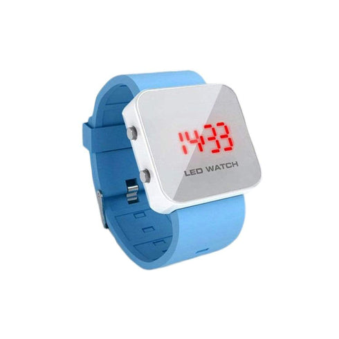 AussieSuperStore Homeware Supplies SOFTech - LED Mirror Silicone Watch Light Blue SOFTech - LED Mirror Silicone Watch Light Blue| Unisex Fashion Watches CBMIRLEDWTCHLTBLU